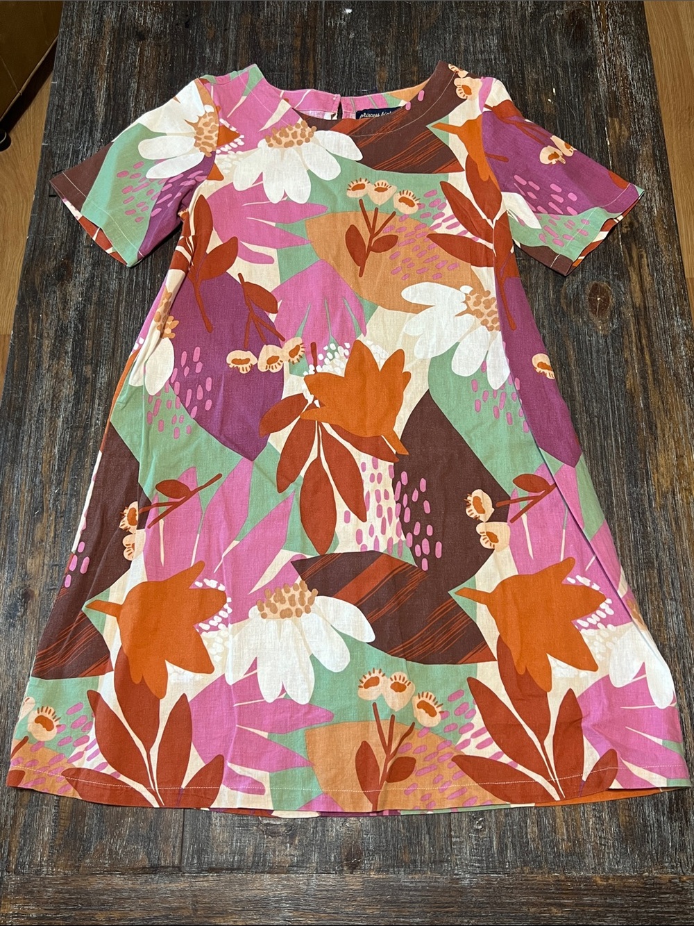 ModCloth Princess Highway Multi-Color Floral Linen Blend A-Line Dress